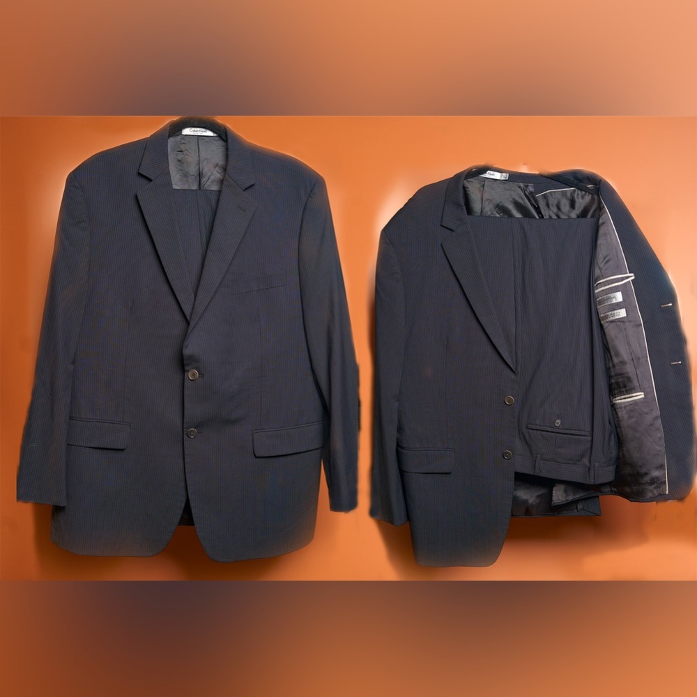 Genuine Calvin Klein pinstripe suit